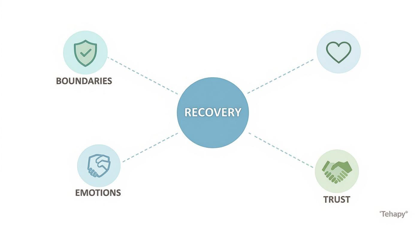 Infographic about therapy for narcissistic abuse