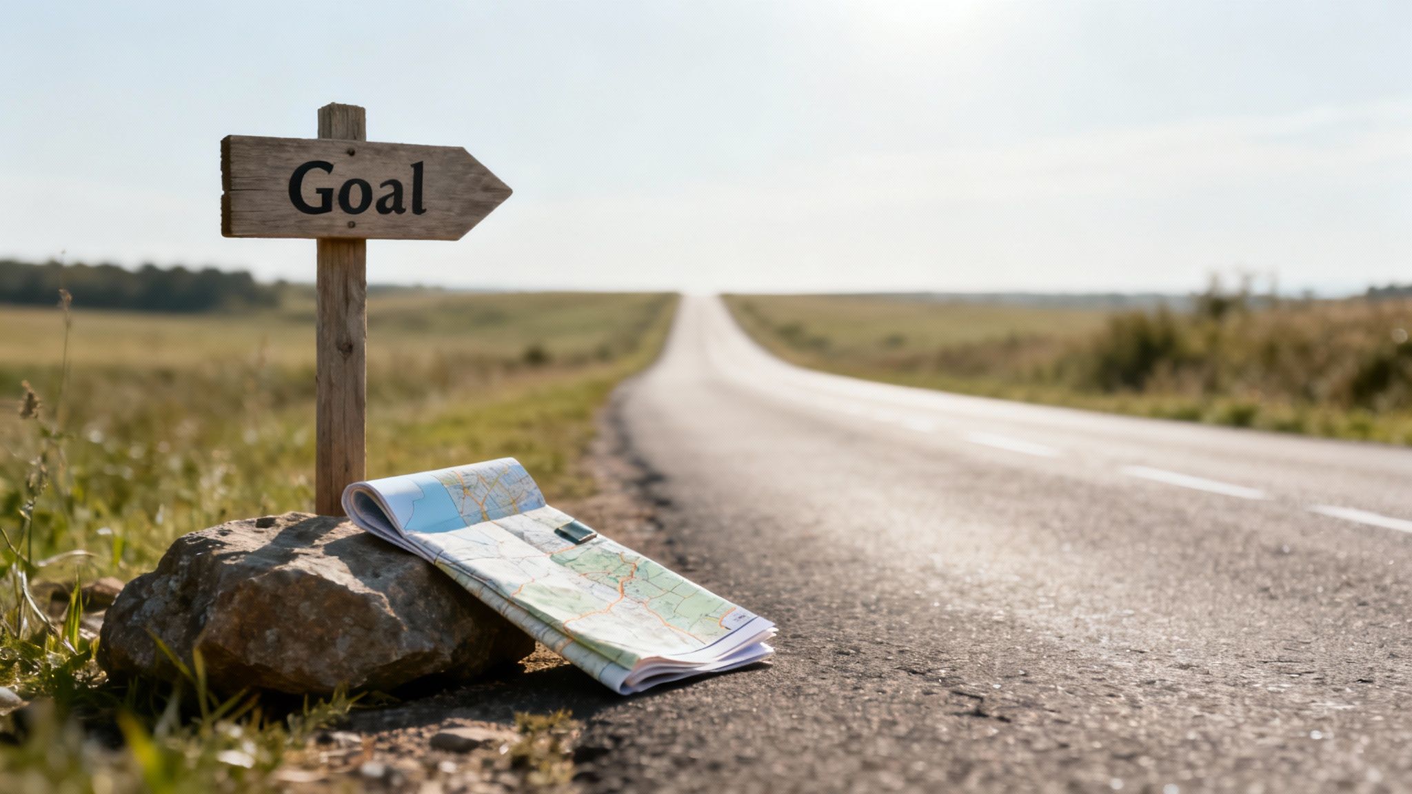 A person walking on a path towards a sunny destination, representing a forward-looking journey.