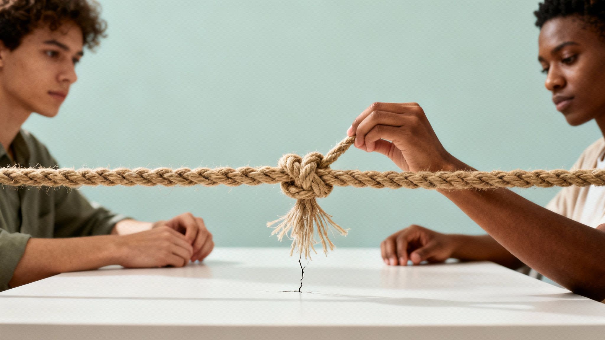 A tense situation in a relationship