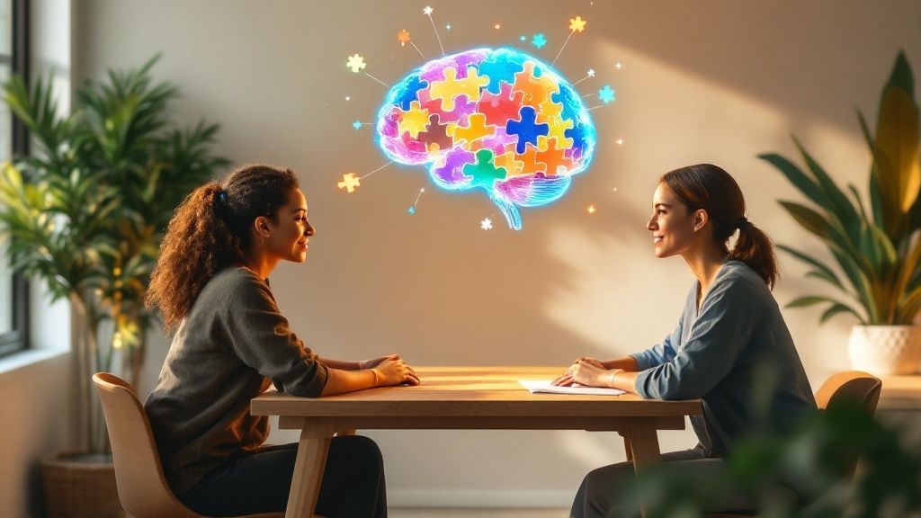 Neurodivergent thoughts represented in an image