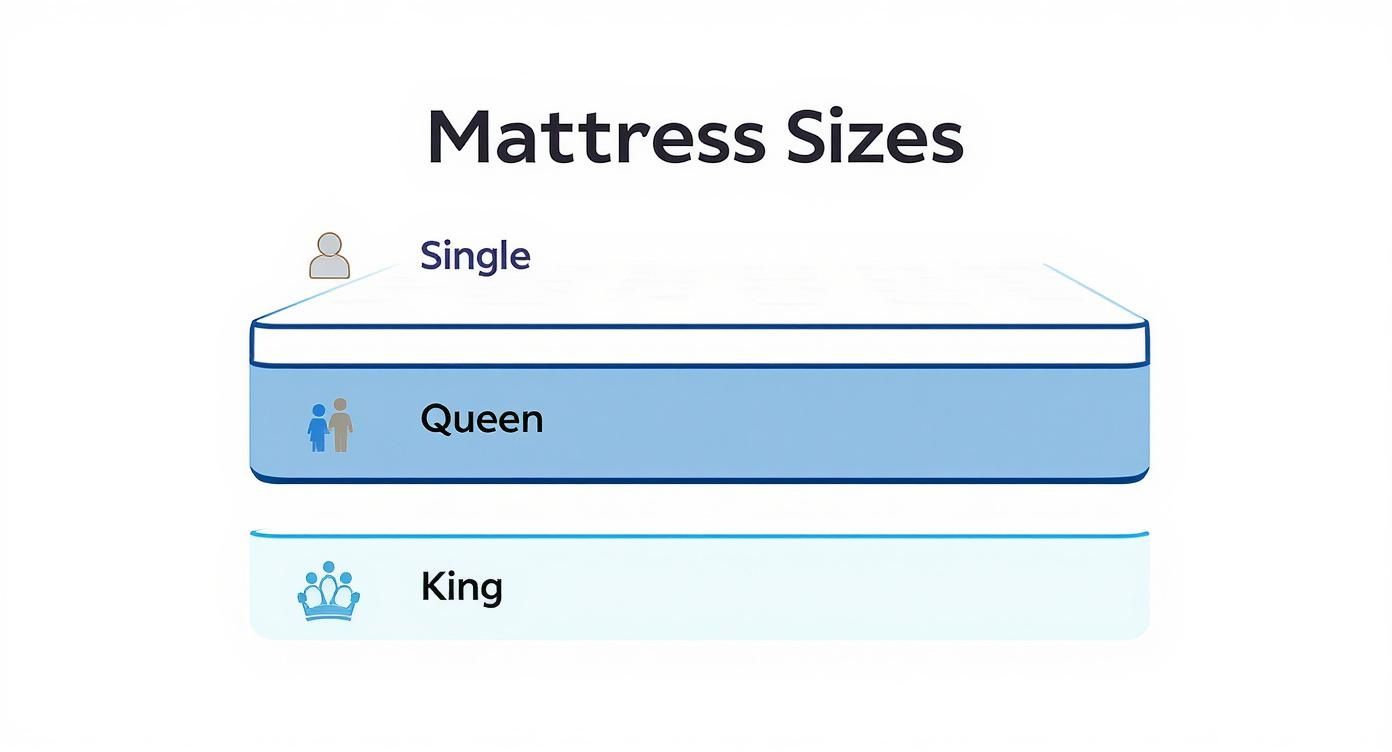 Infographic about bedding size chart australia