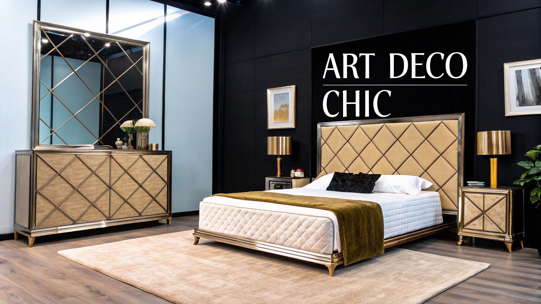 Modern Art Deco Bedroom