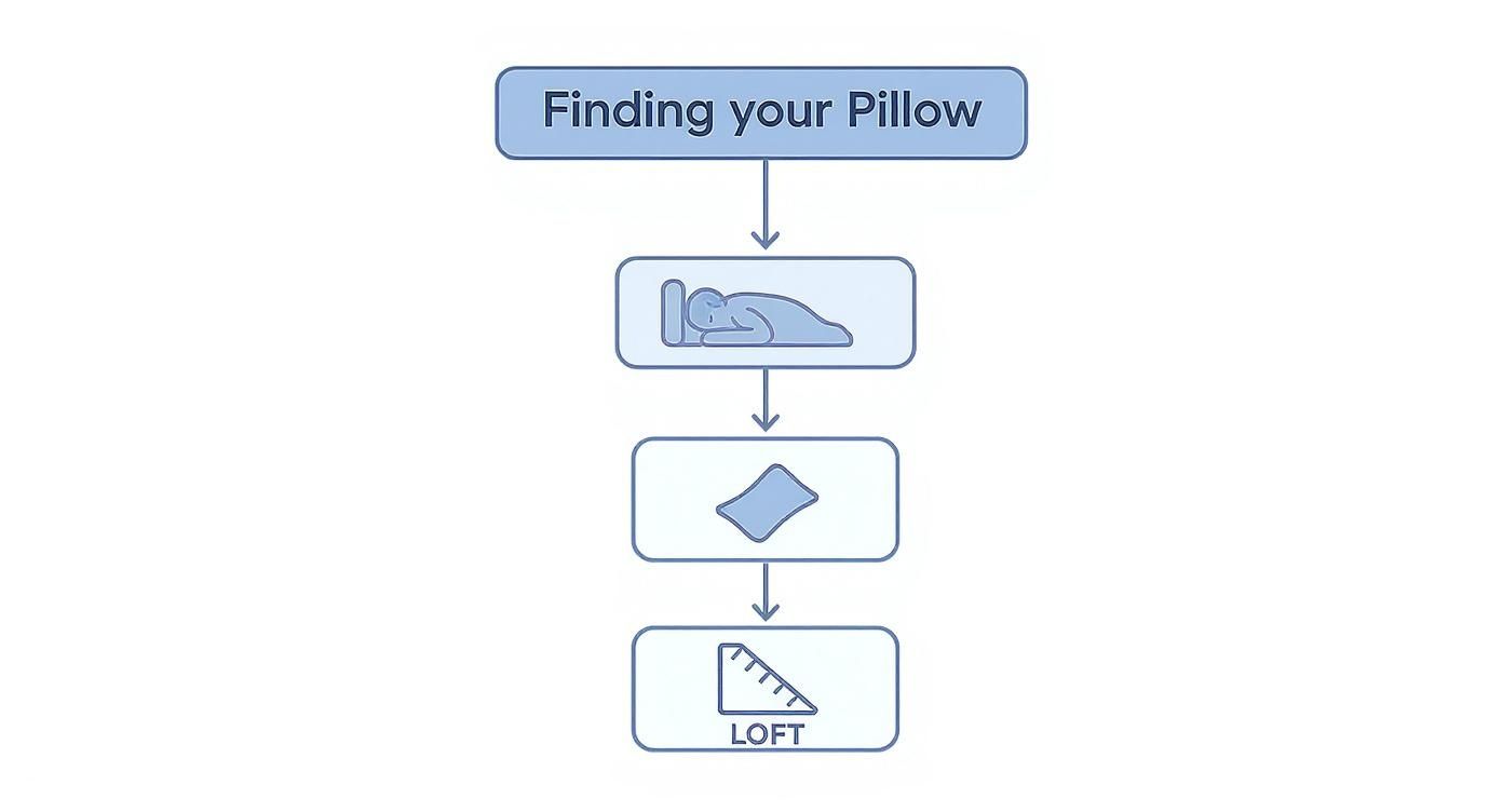 Infographic about buying a pillow