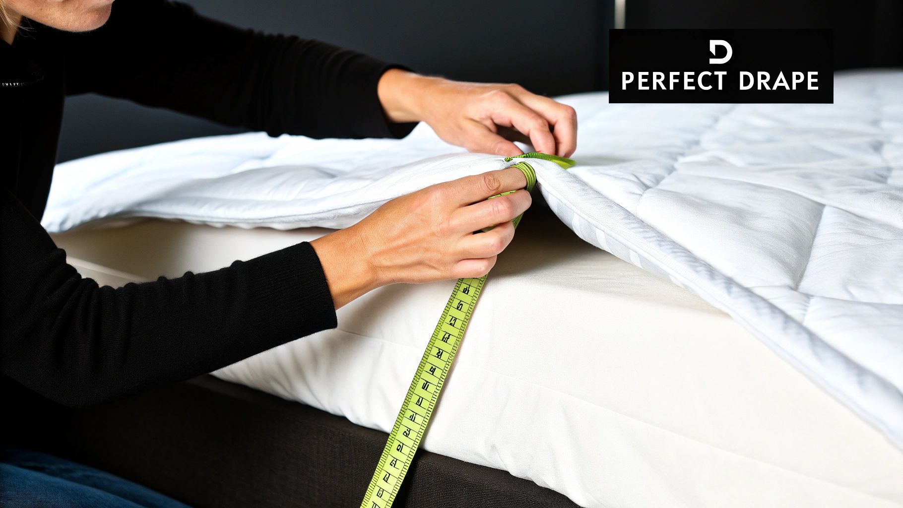 A close-up shot showing the soft texture of a pure white cotton duvet cover.