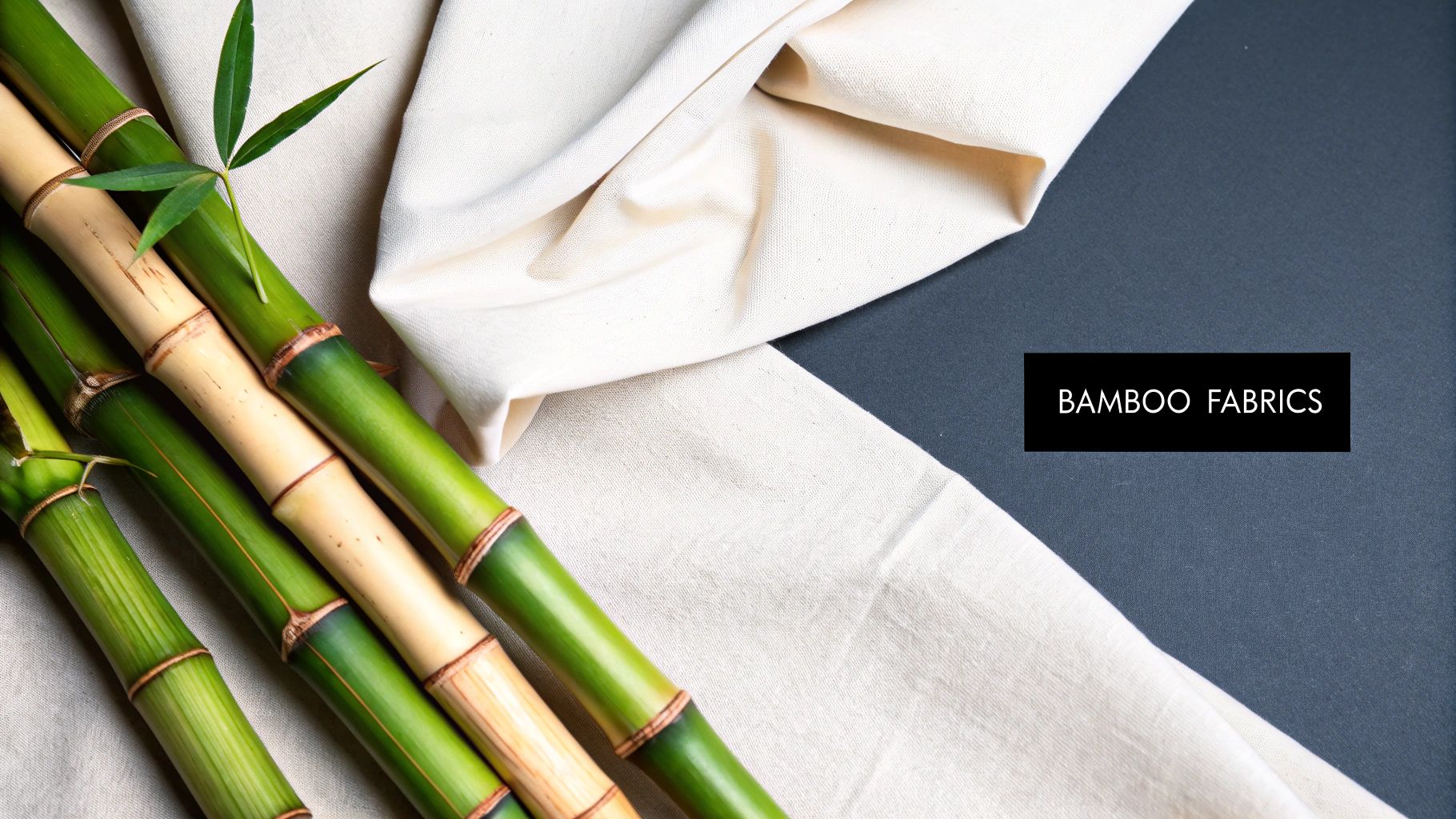 Silky, soft bamboo sheets neatly folded on a bed.