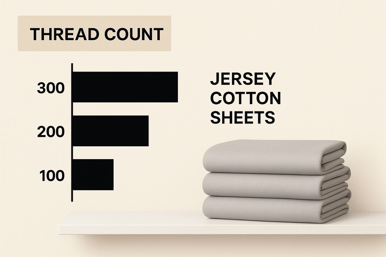 Infographic about jersey cotton bed sheets