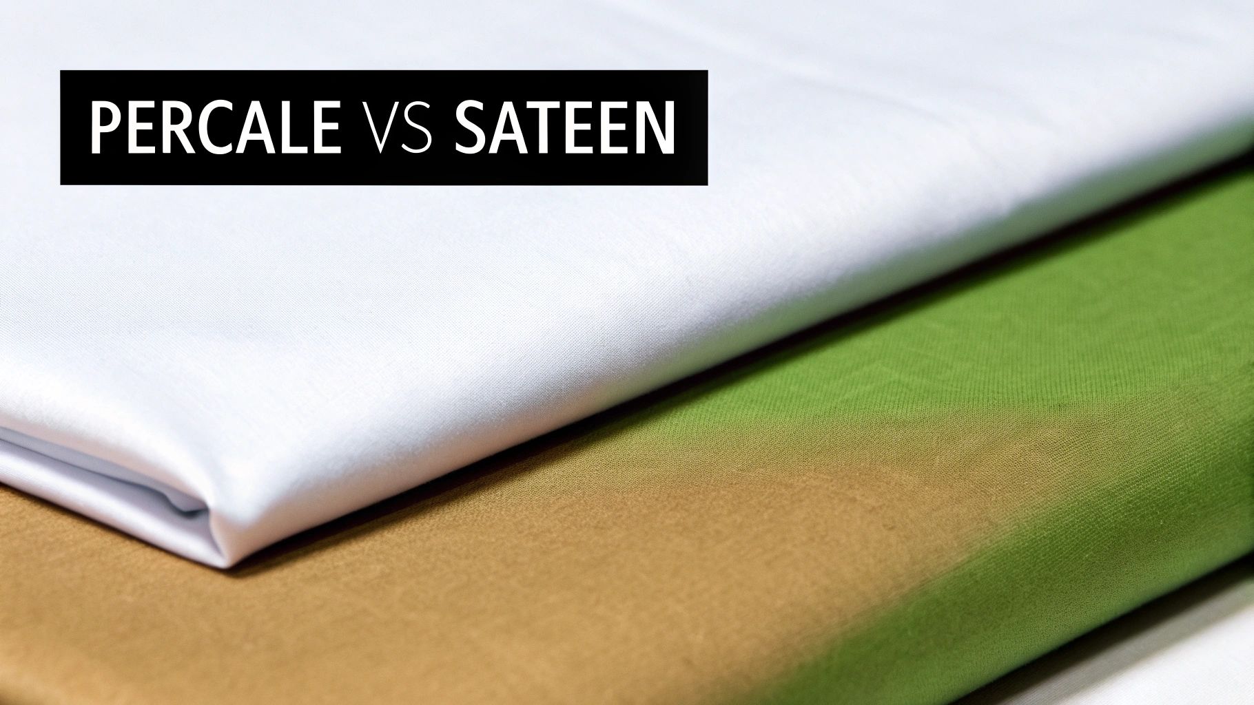 Close-up of woven organic cotton sheets