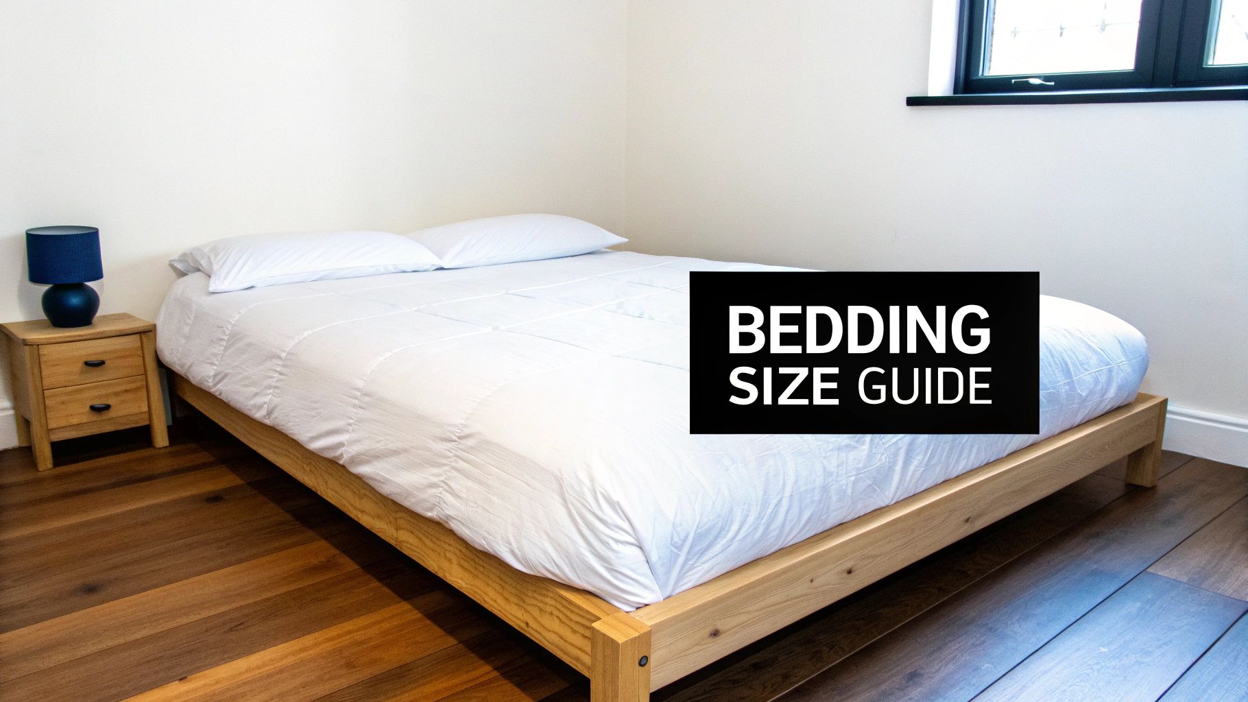 A neatly made bed with white and grey bedding, showing a well-fitted duvet.