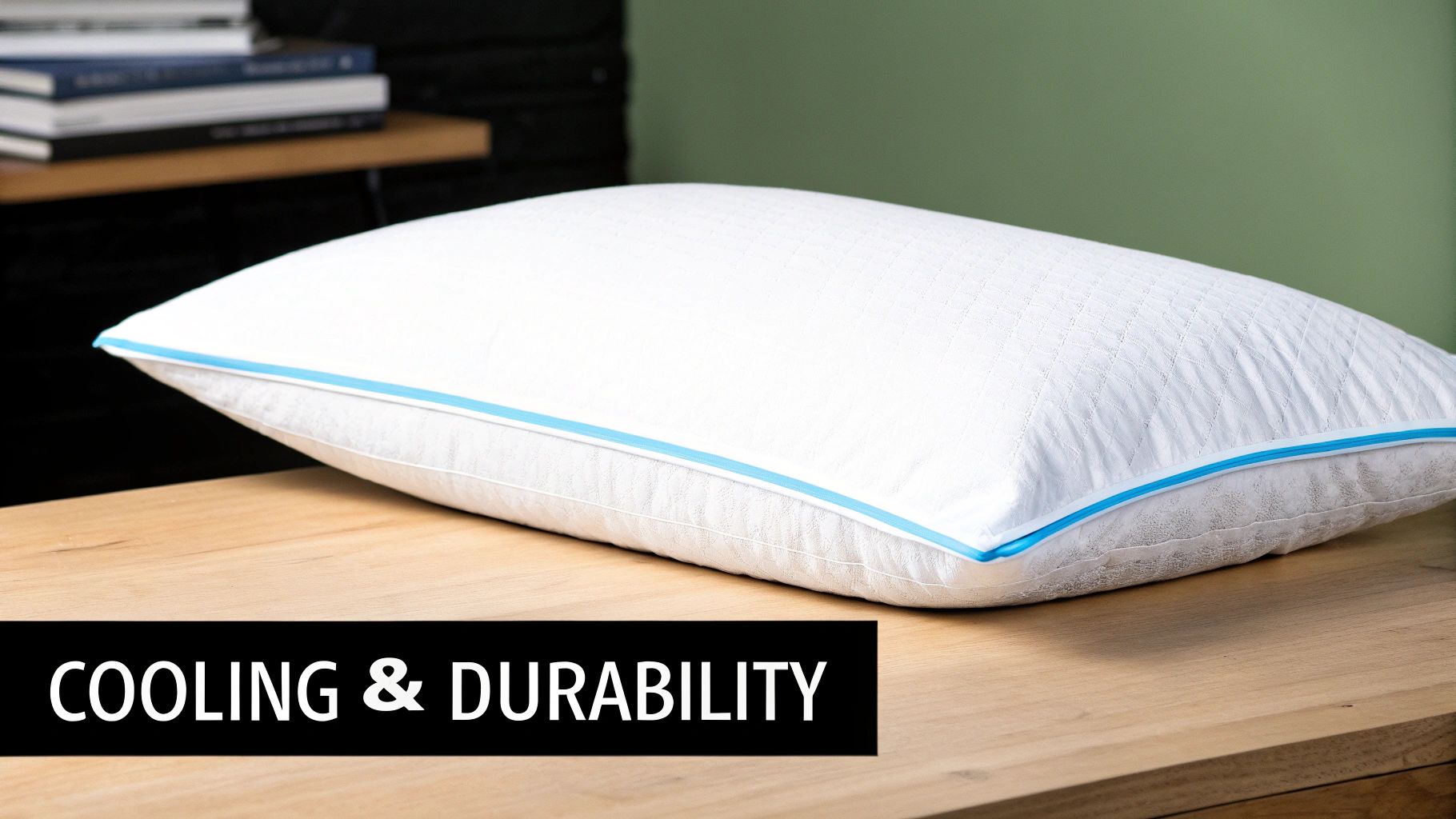 A close-up of the textures of a latex pillow and a memory foam pillow, highlighting their different cell structures.