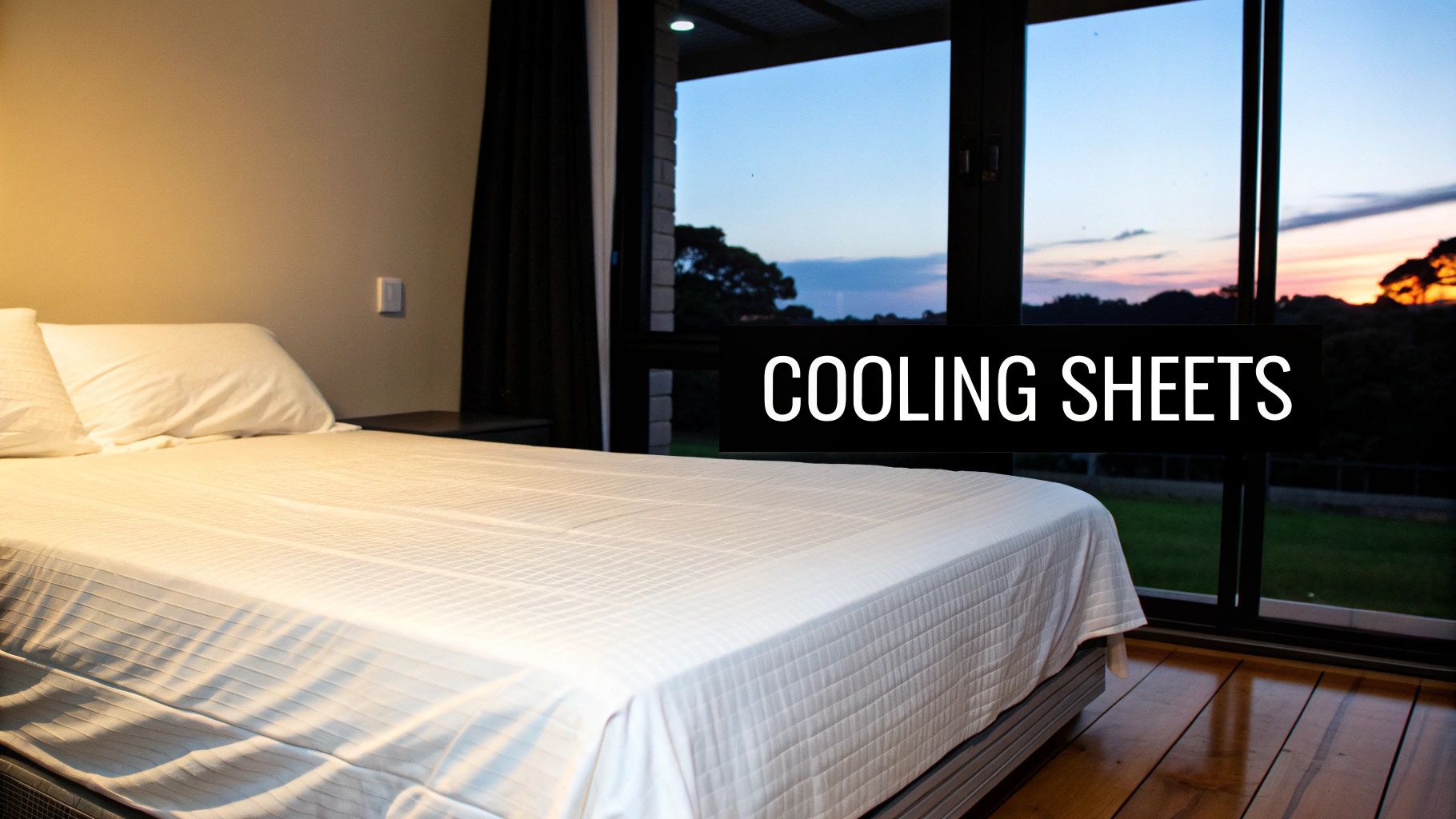 Cooling sheets on a bed in Australia