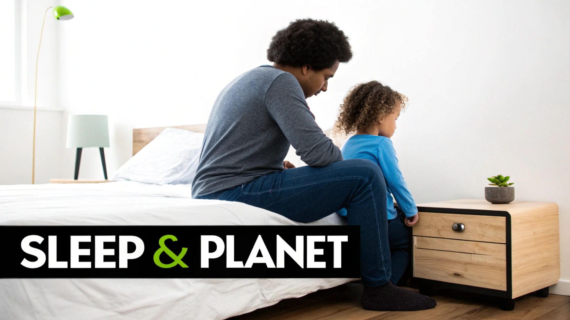 Close-up of a person touching organic bedding