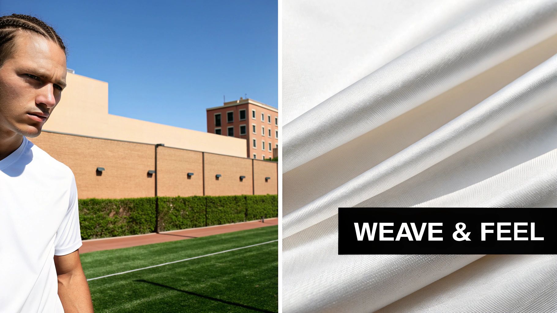 Close-up of a neatly woven fabric, highlighting the texture and thread details of bed sheets.