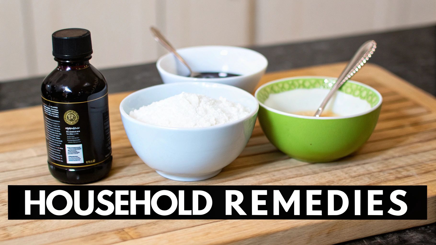 Person mixing baking soda and water in a bowl to create a cleaning paste.