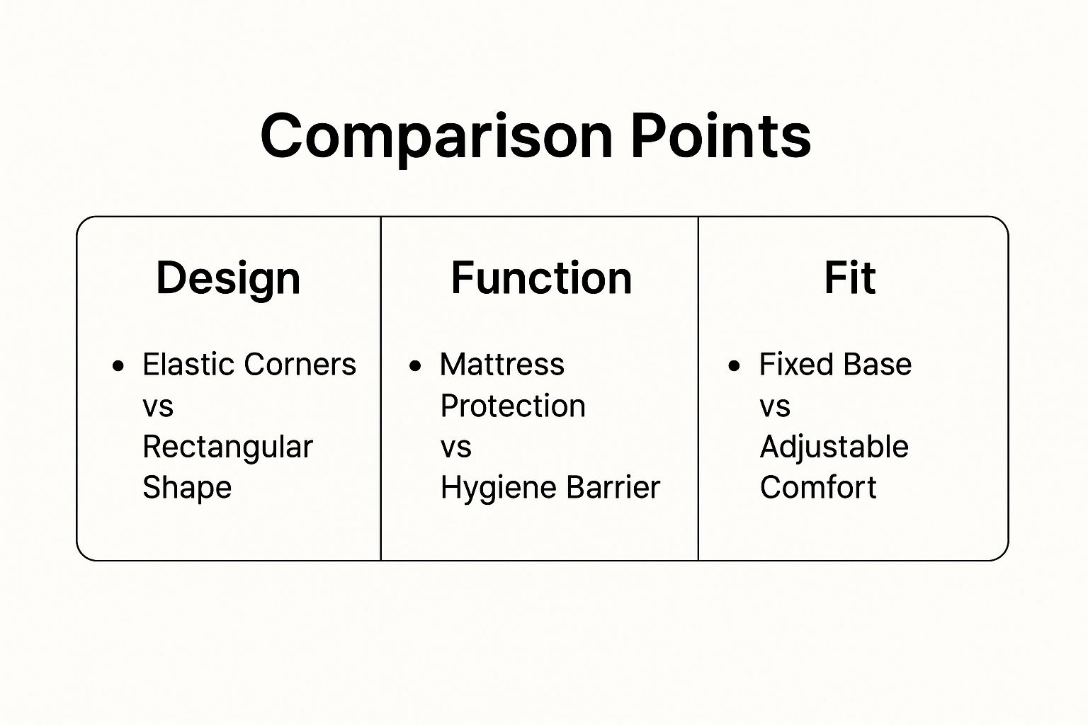 Infographic about fitted sheet vs flat sheet
