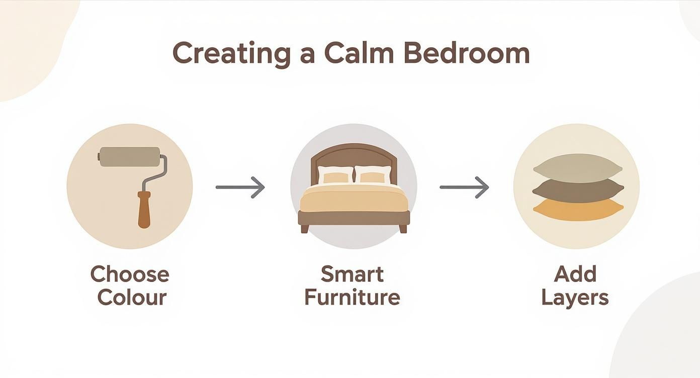 Infographic about relaxing bedrooms ideas