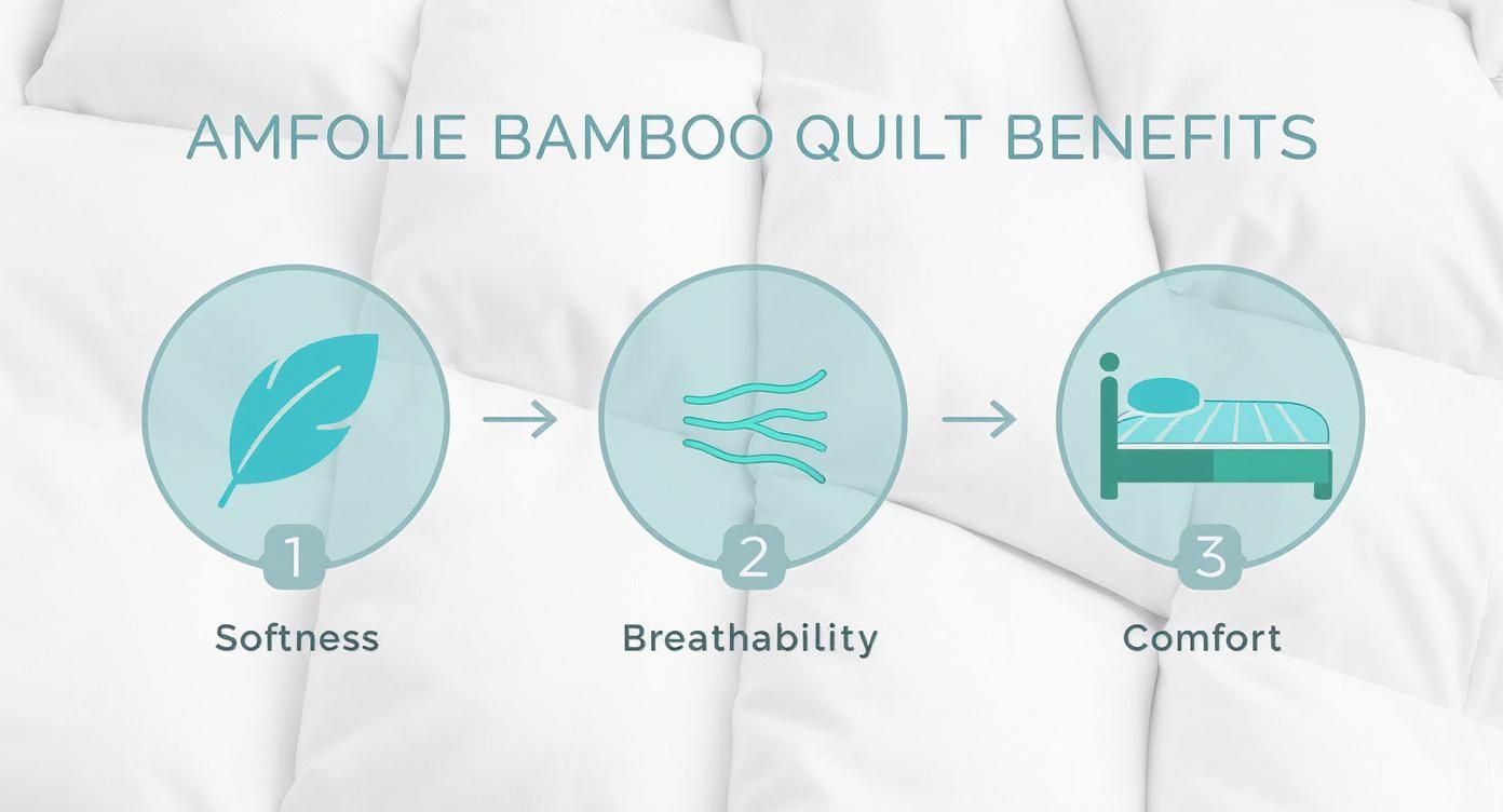 Infographic about bamboo quilt
