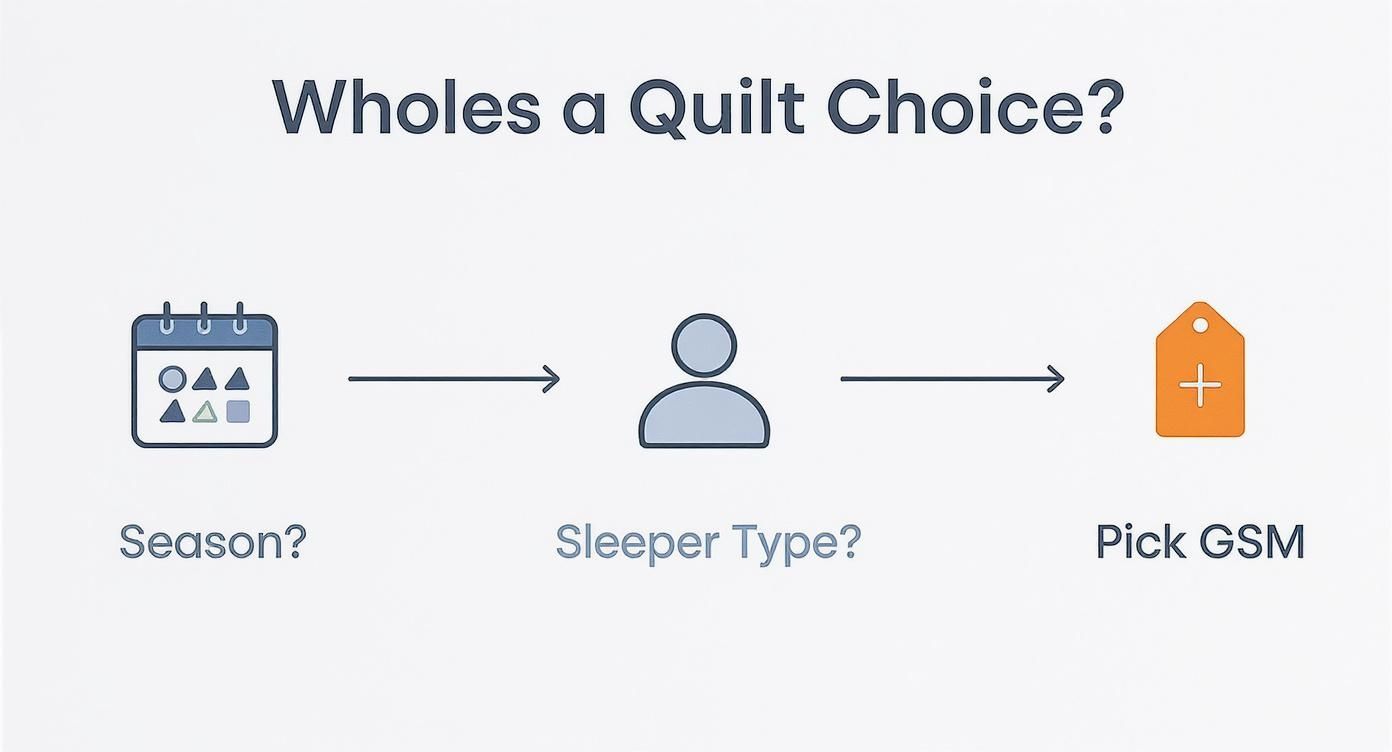 Infographic about what is gsm in quilts