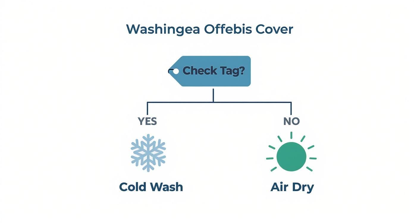 Infographic about how to wash mattress cover