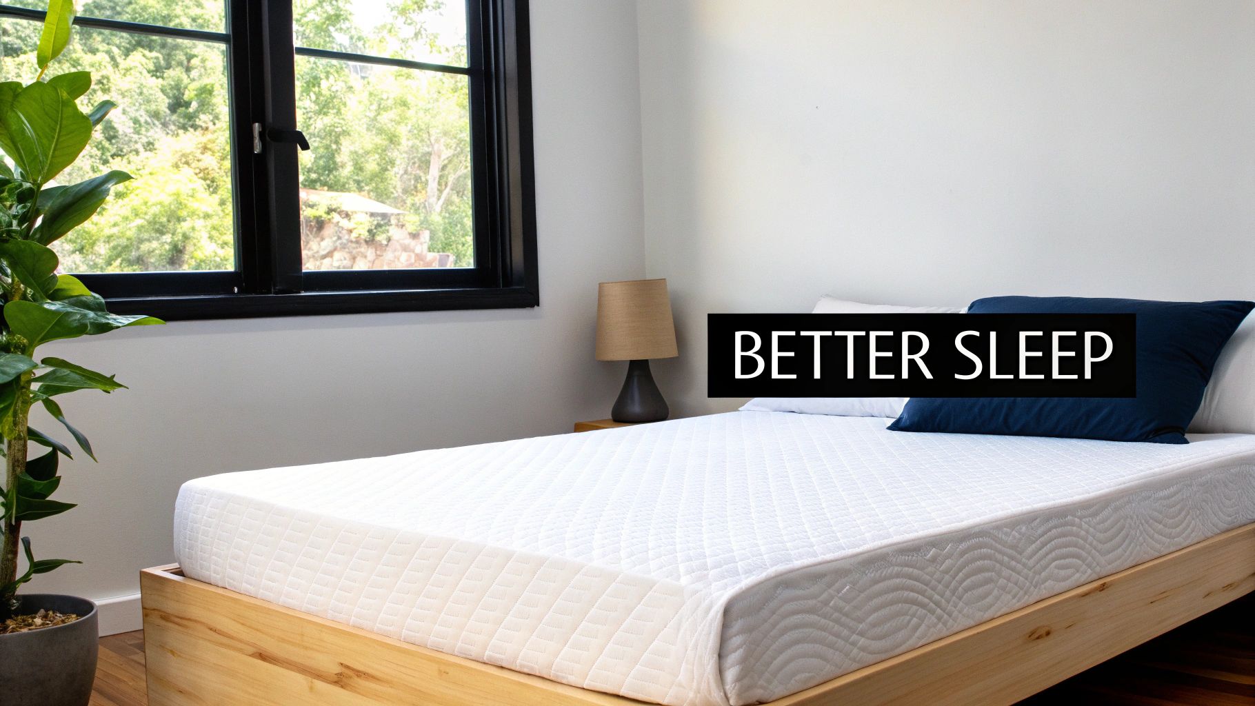 A person sleeping comfortably on a bamboo memory foam pillow.