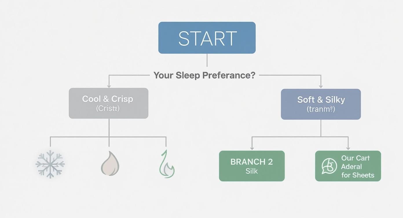 Infographic about best thread count on sheets
