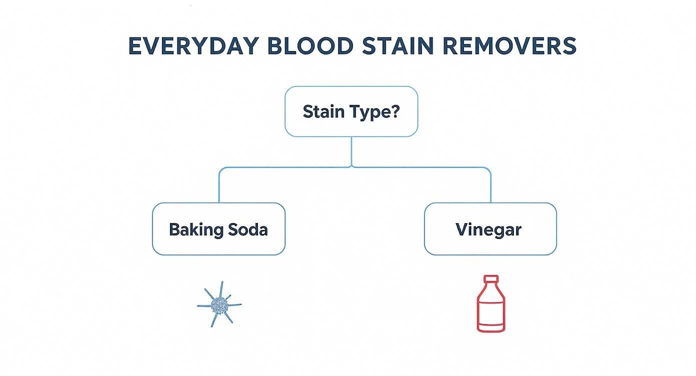 Infographic about how to get blood out of mattress