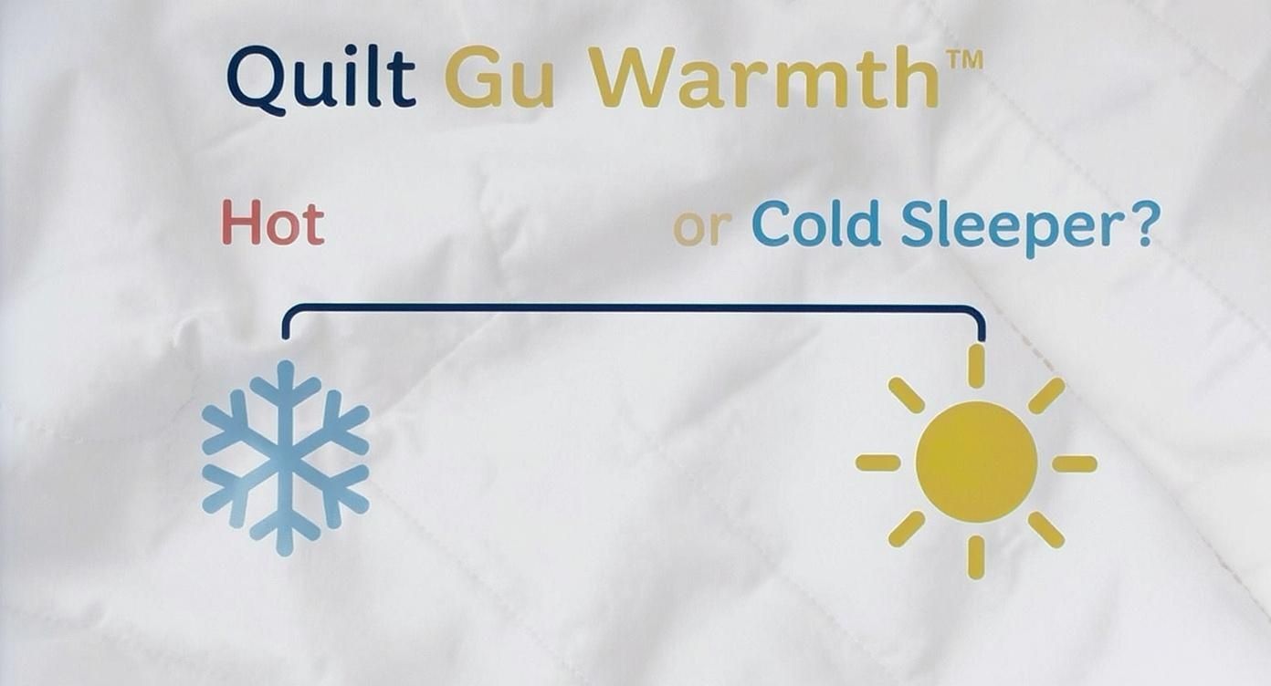 Infographic about best quilt for all seasons