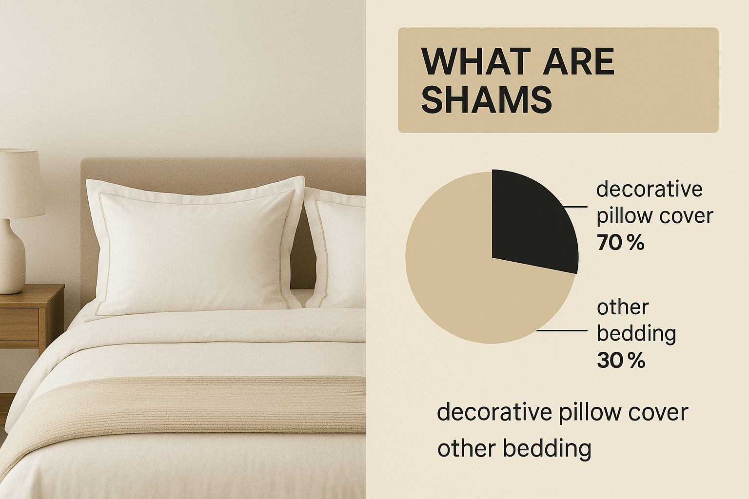 Infographic about what are shams in bedding
