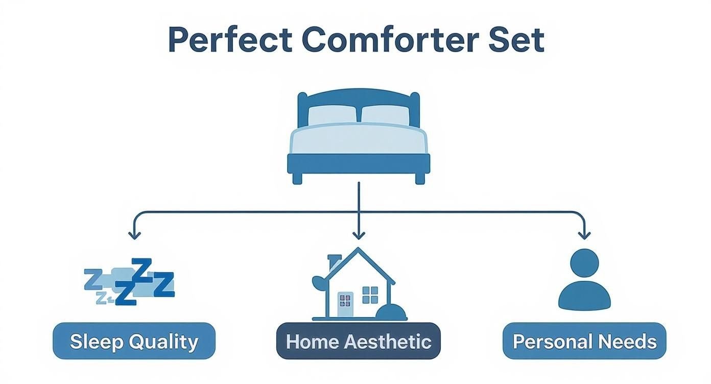 Infographic about comforter sets