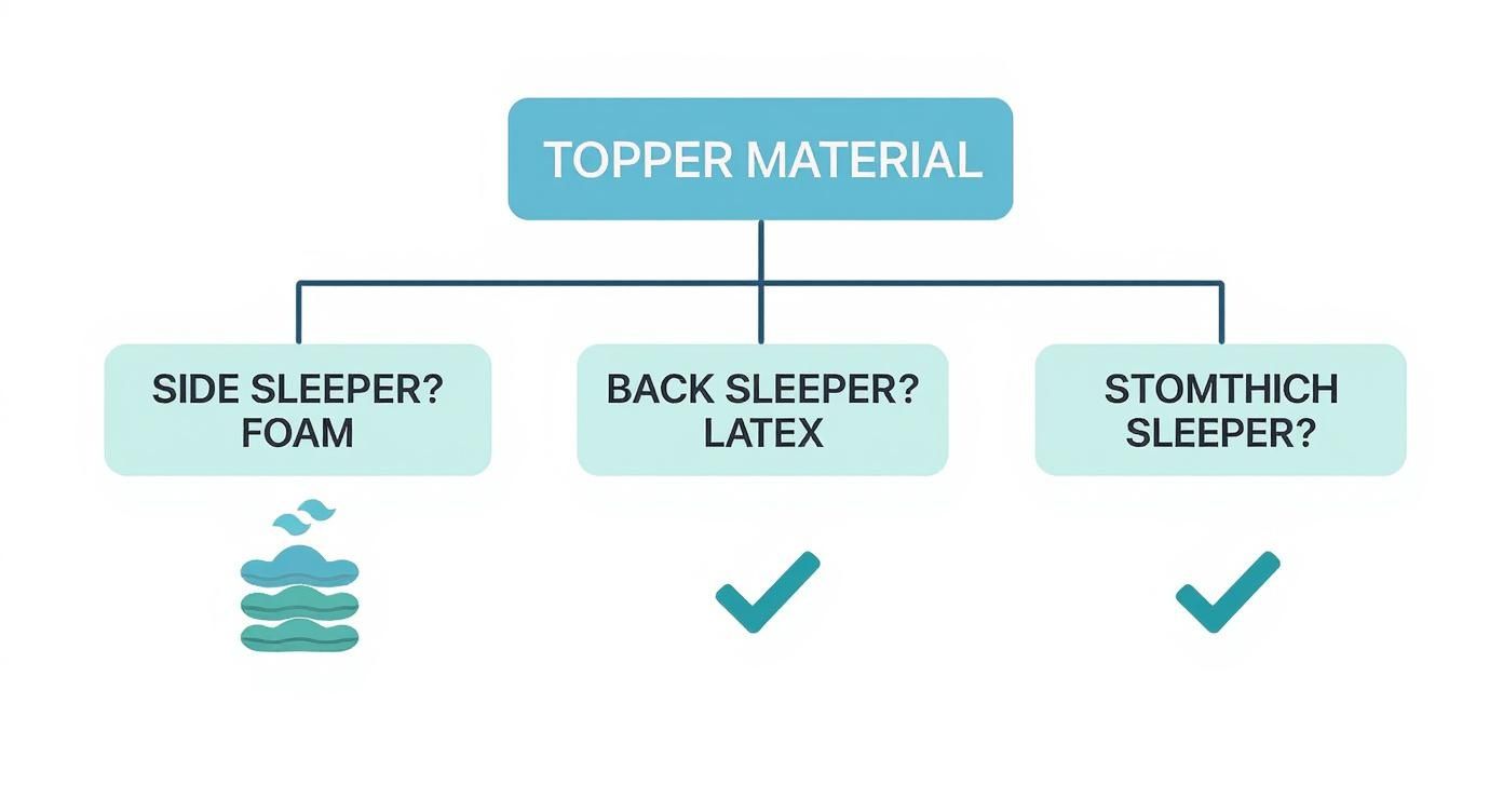 Infographic about back pain mattress topper