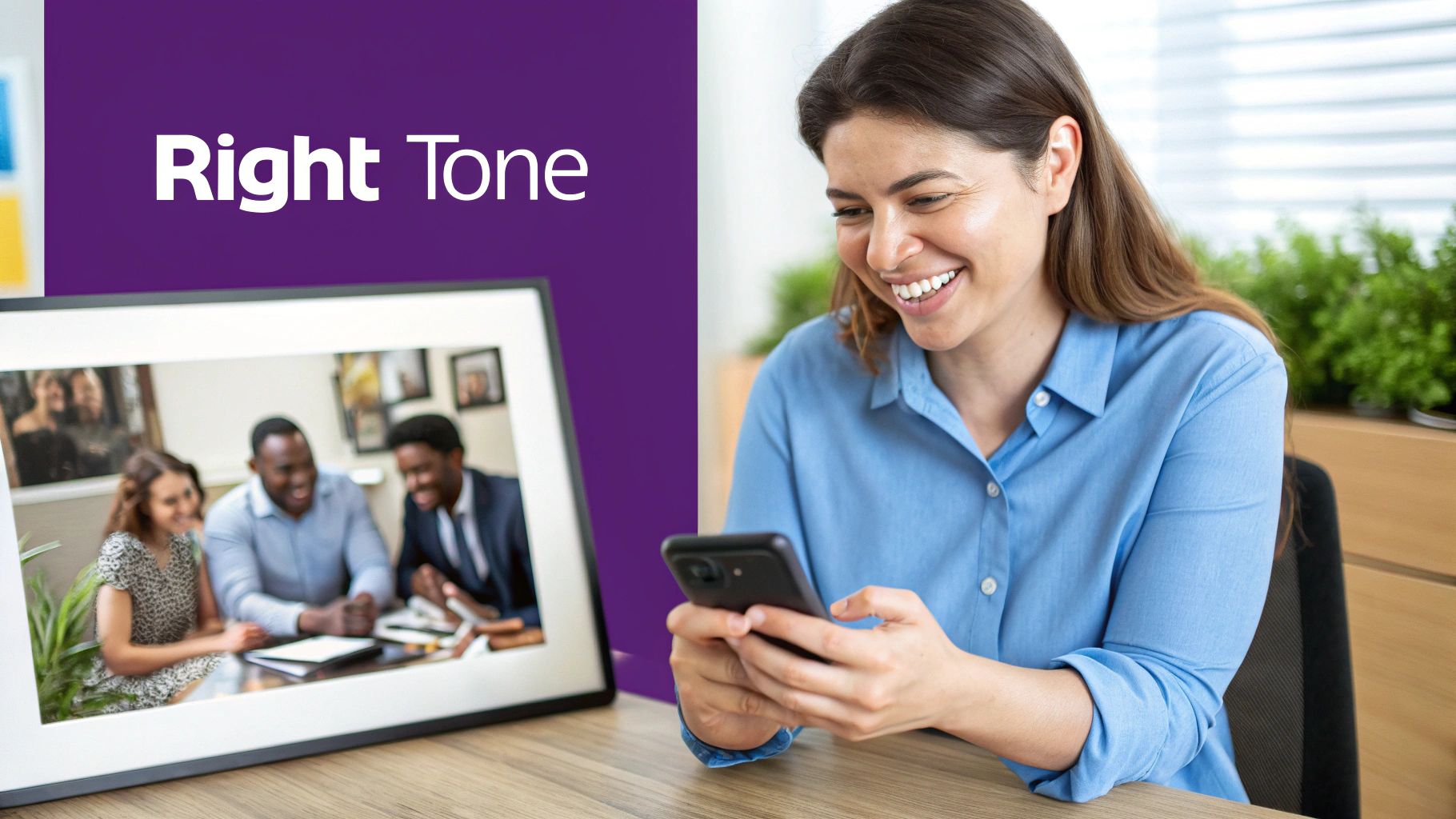 A hiring manager and a new employee shaking hands warmly in a bright, modern office.