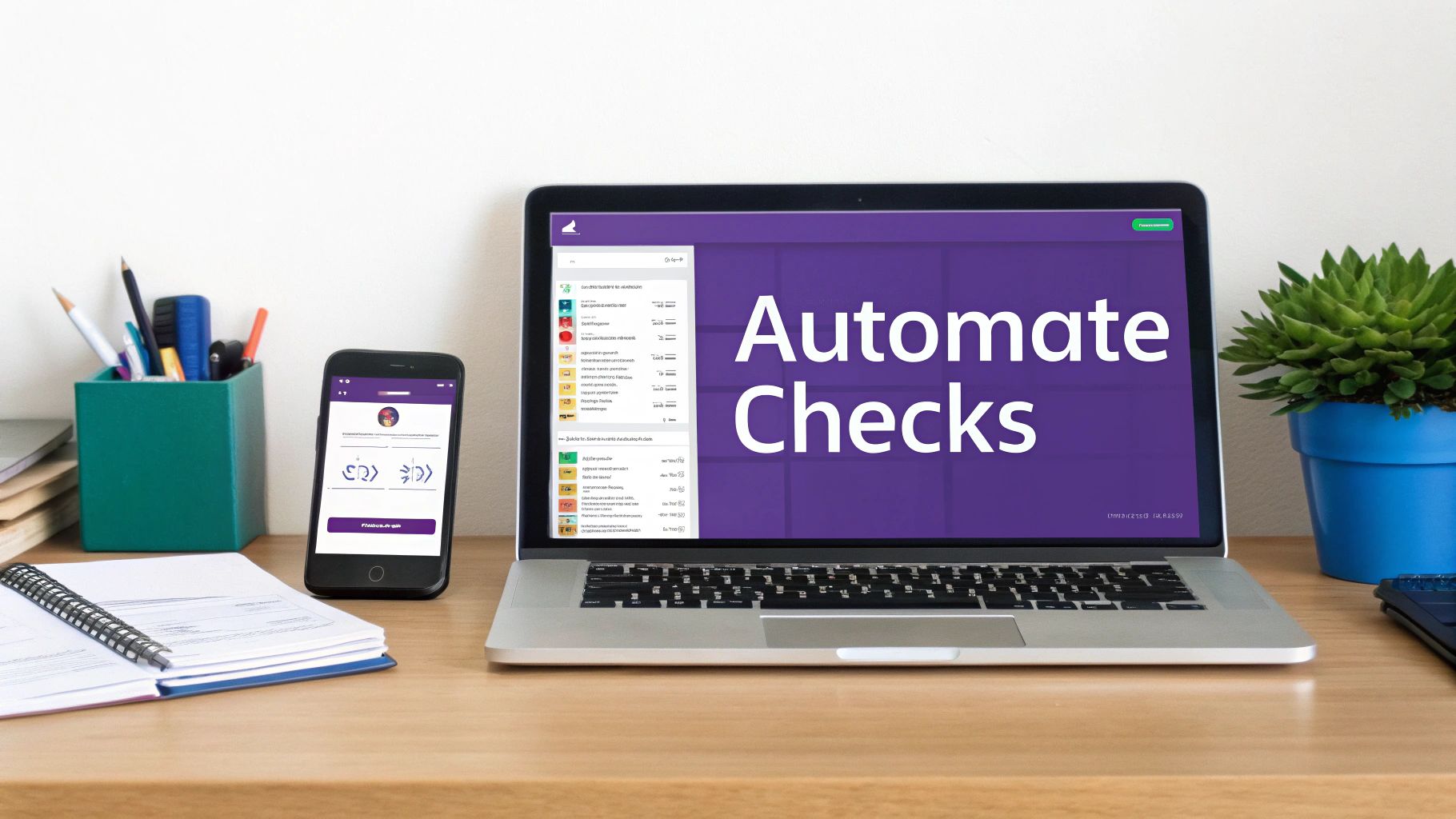 People collaborating at a desk with laptops, illustrating an efficient workflow.