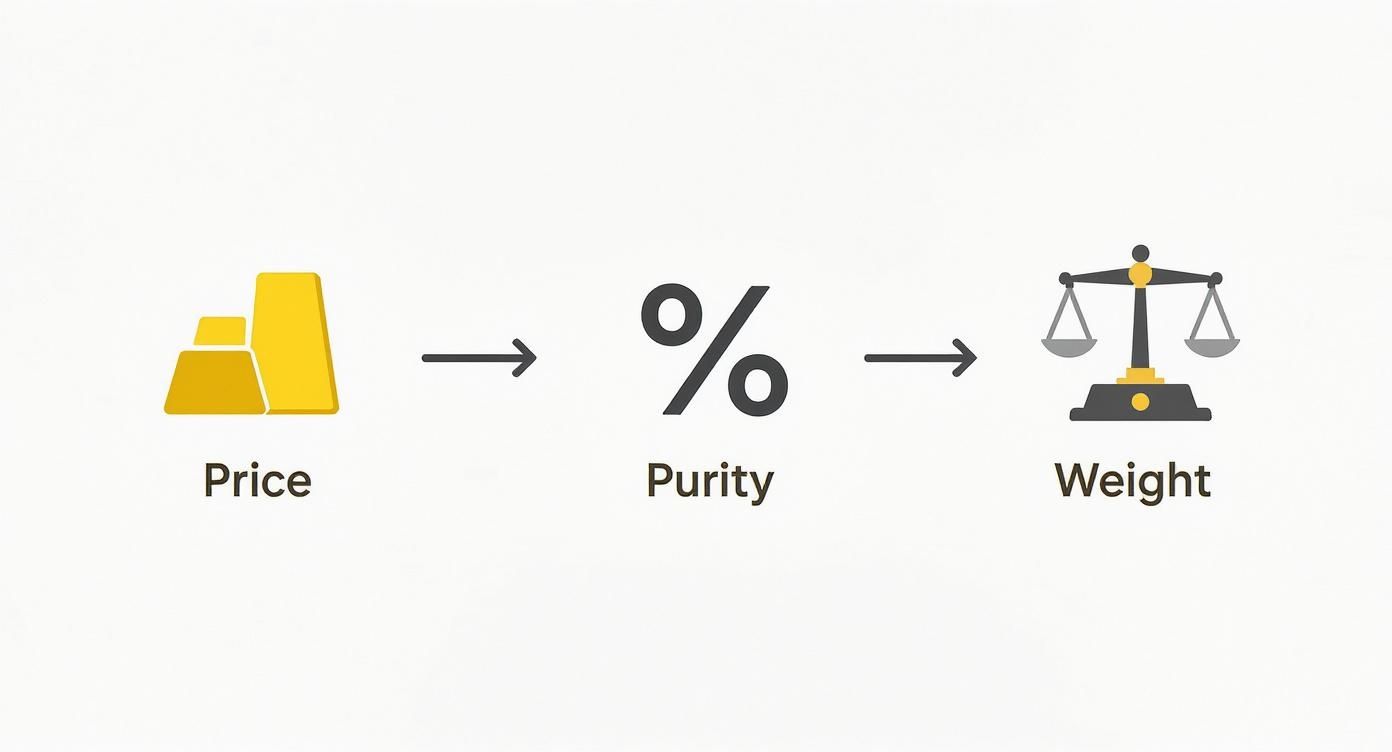 Infographic about 18k gold price per gram