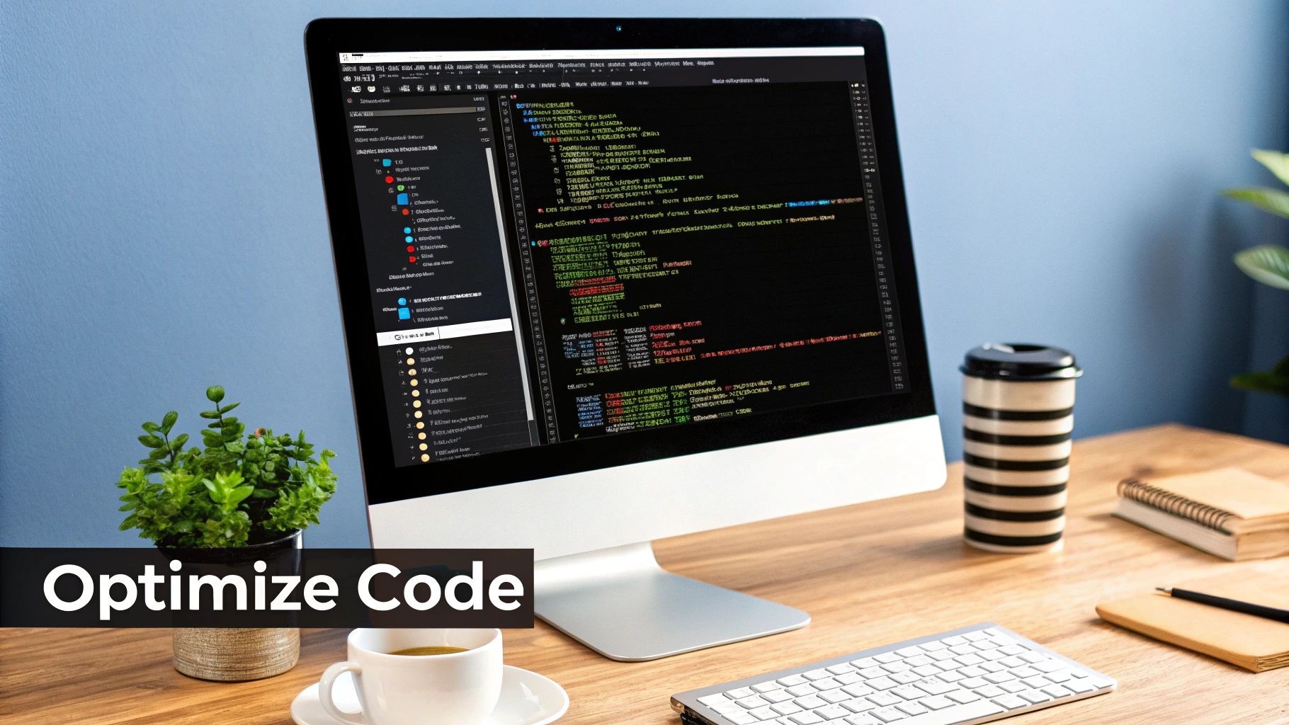 A developer monitoring performance dashboards on multiple screens, showing graphs and charts.