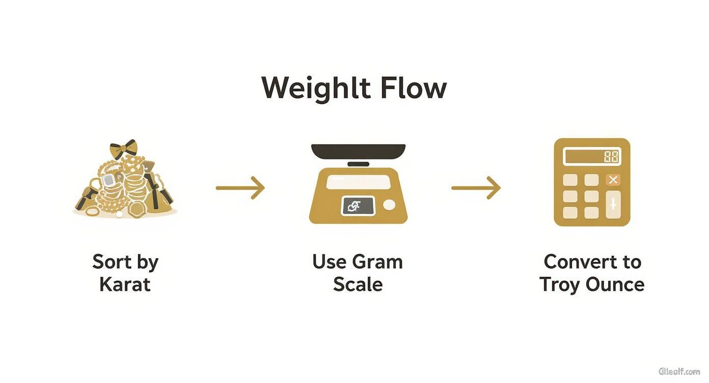 Infographic about how much is scrap gold worth