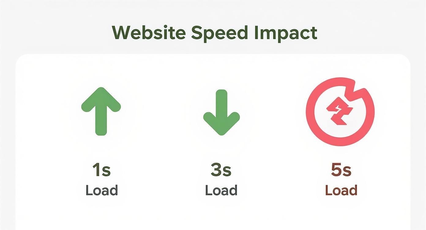 Infographic about how to improve website loading speed