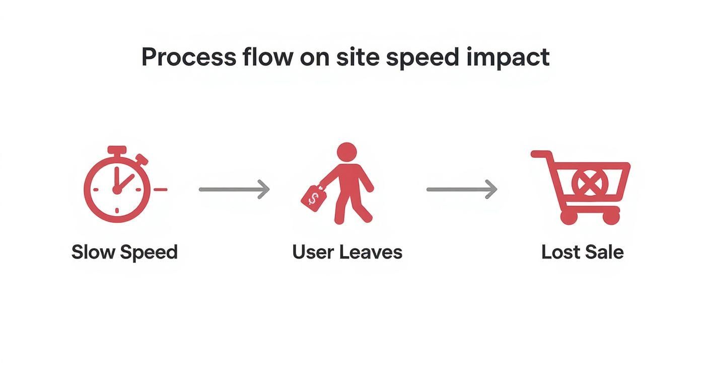 Infographic about how to improve site speed
