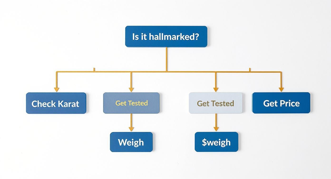 Infographic about selling gold jewelry for cash