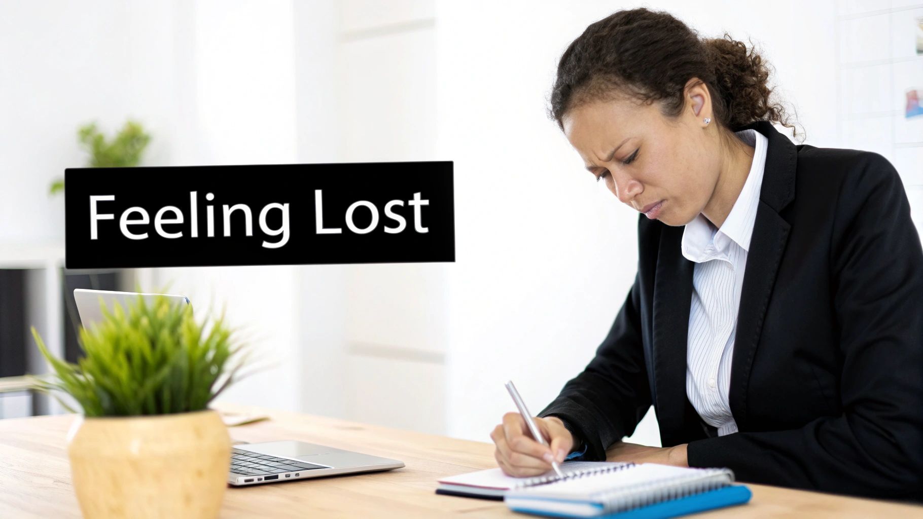 Person standing at a crossroads in a forest, symbolizing career choices