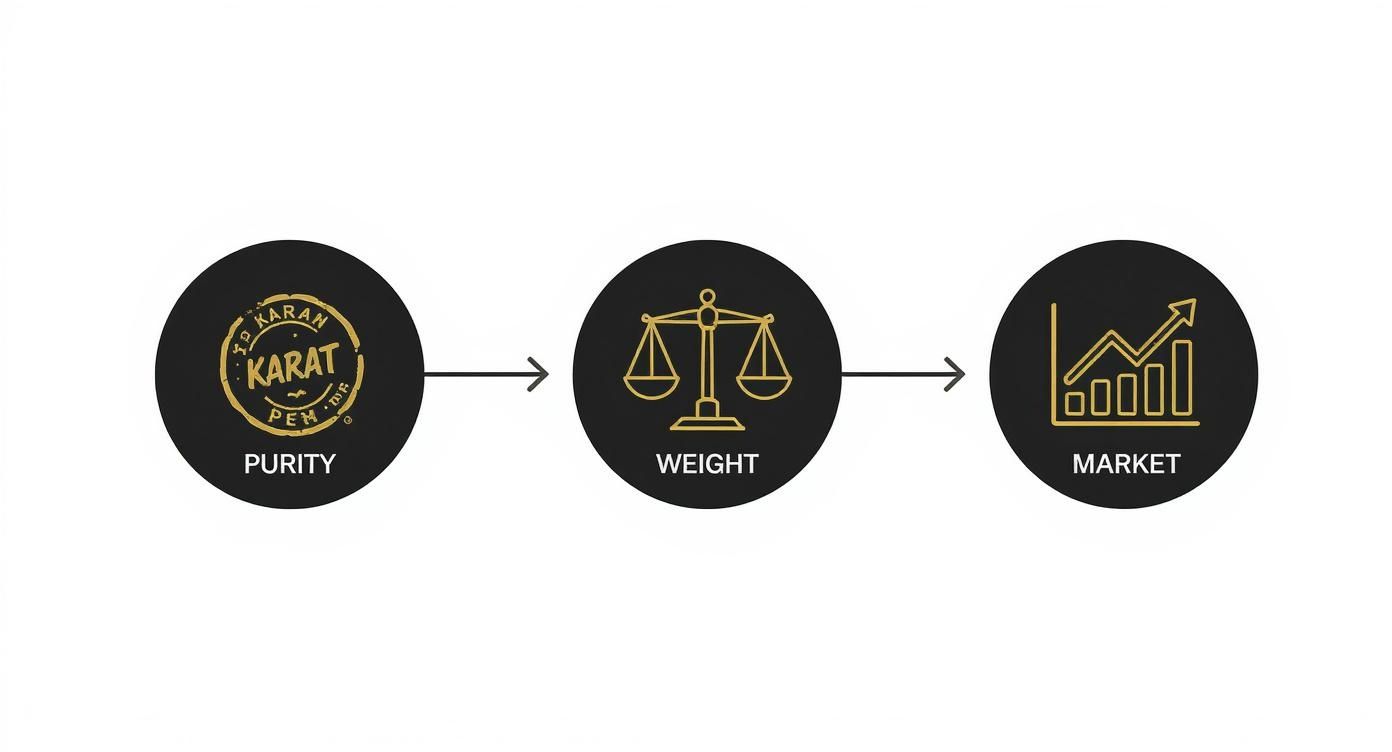 Infographic about scrap gold price