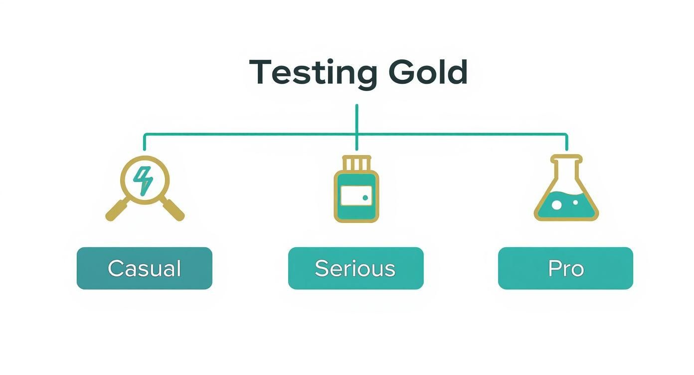 Infographic about how to test gold purity