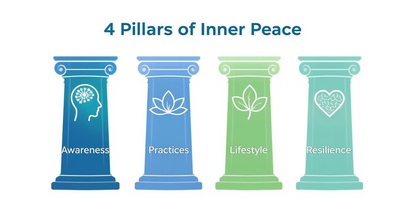 Infographic about finding inner peace