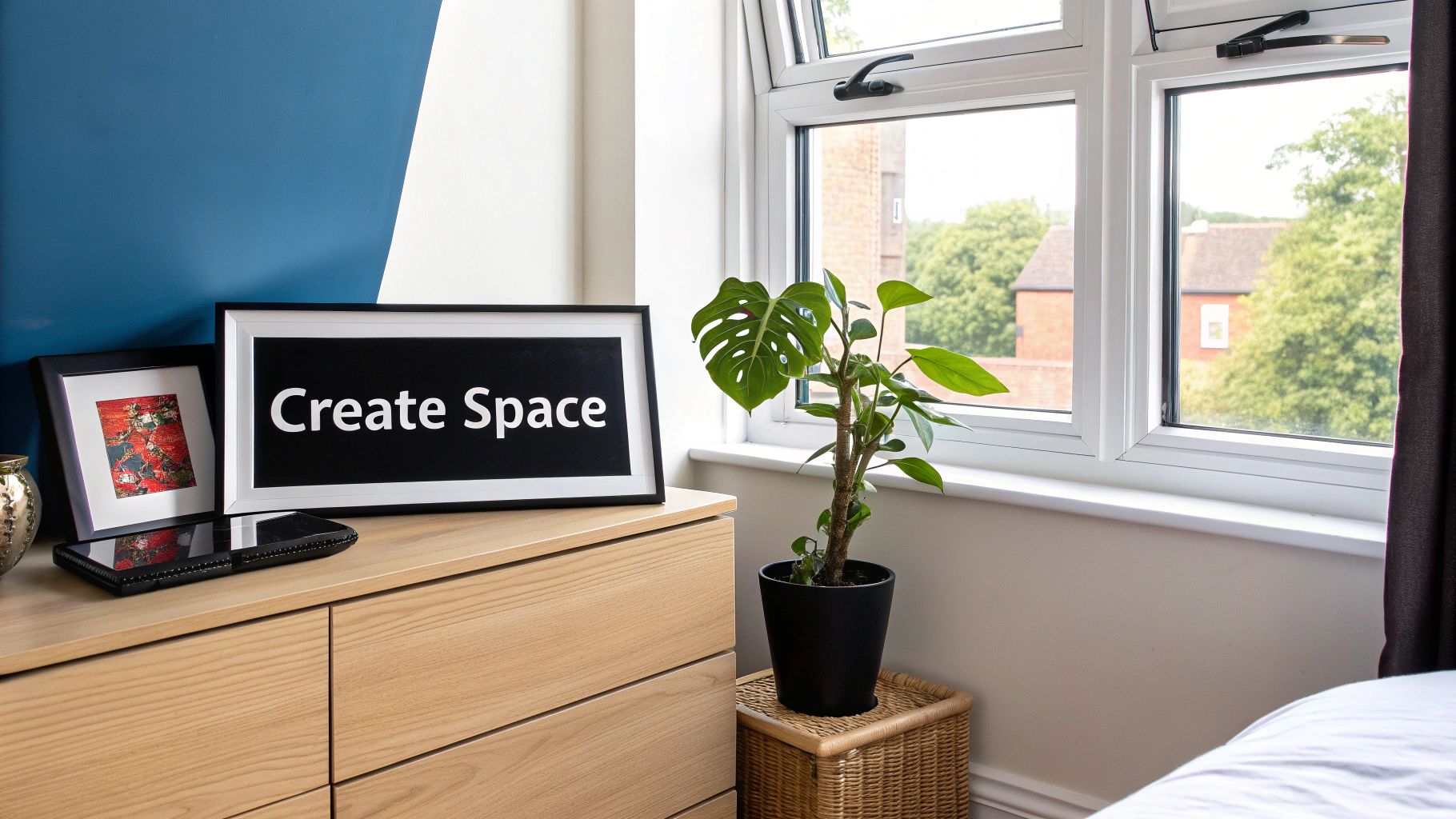 Woman packing up items in a box, symbolizing creating space to heal