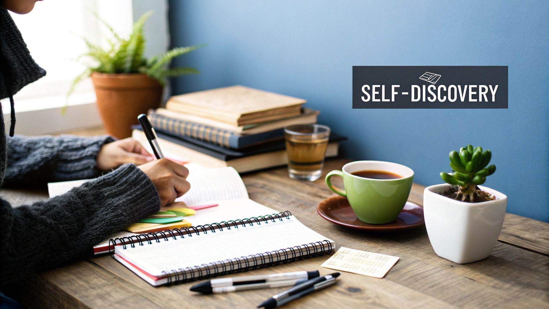 A person sitting on a cliff and looking at a beautiful landscape