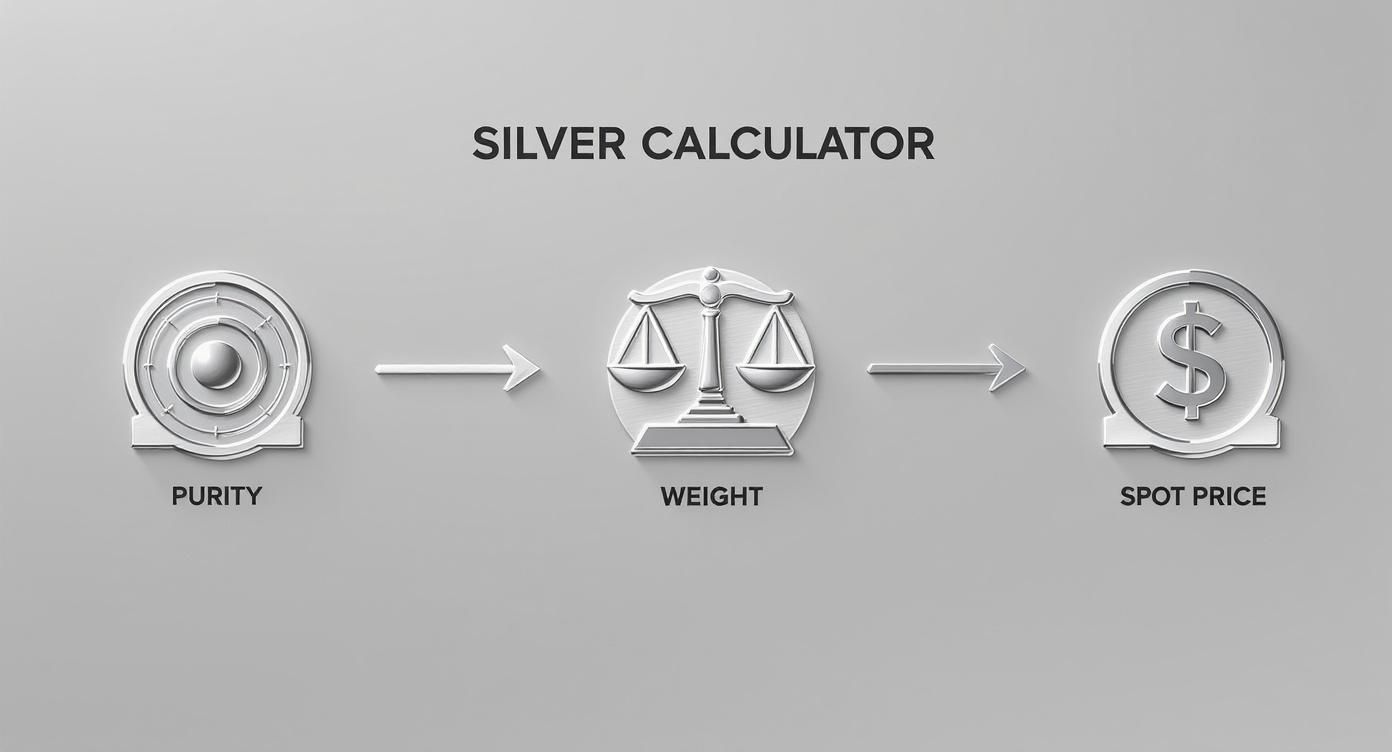 Infographic about silver scrap calculator