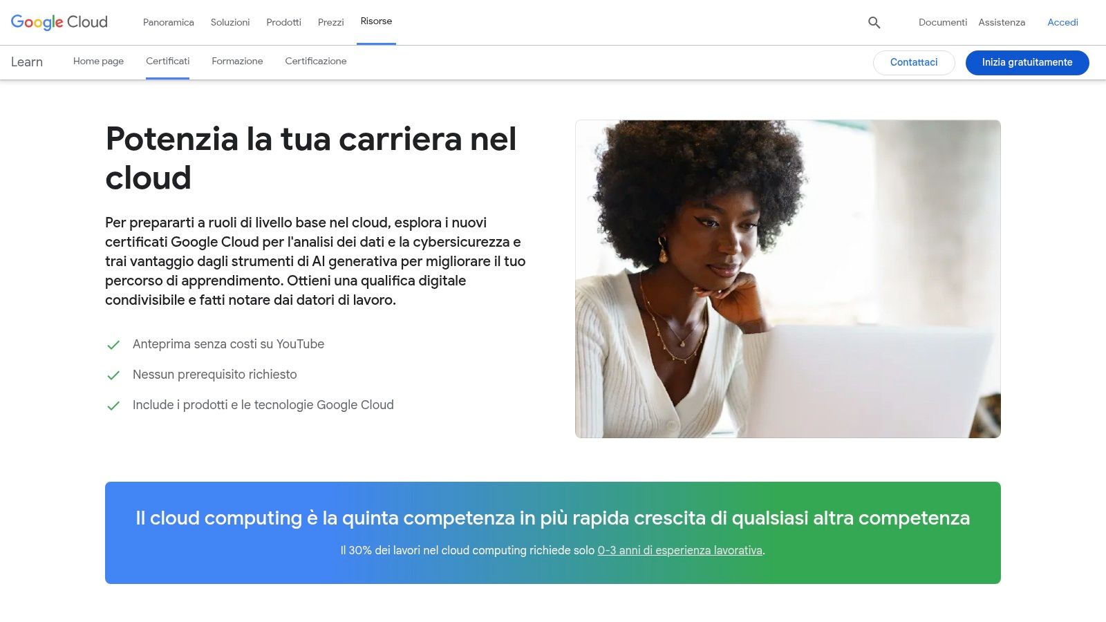 Google Cloud – Certificati di formazione (pagina ufficiale)