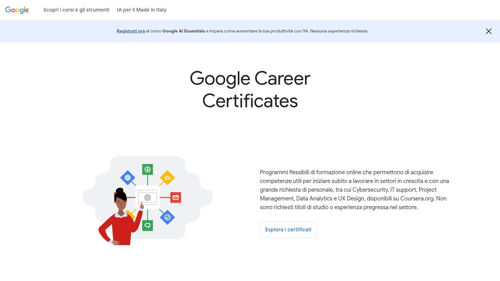Google Career Certificates (Italia in Digitale)