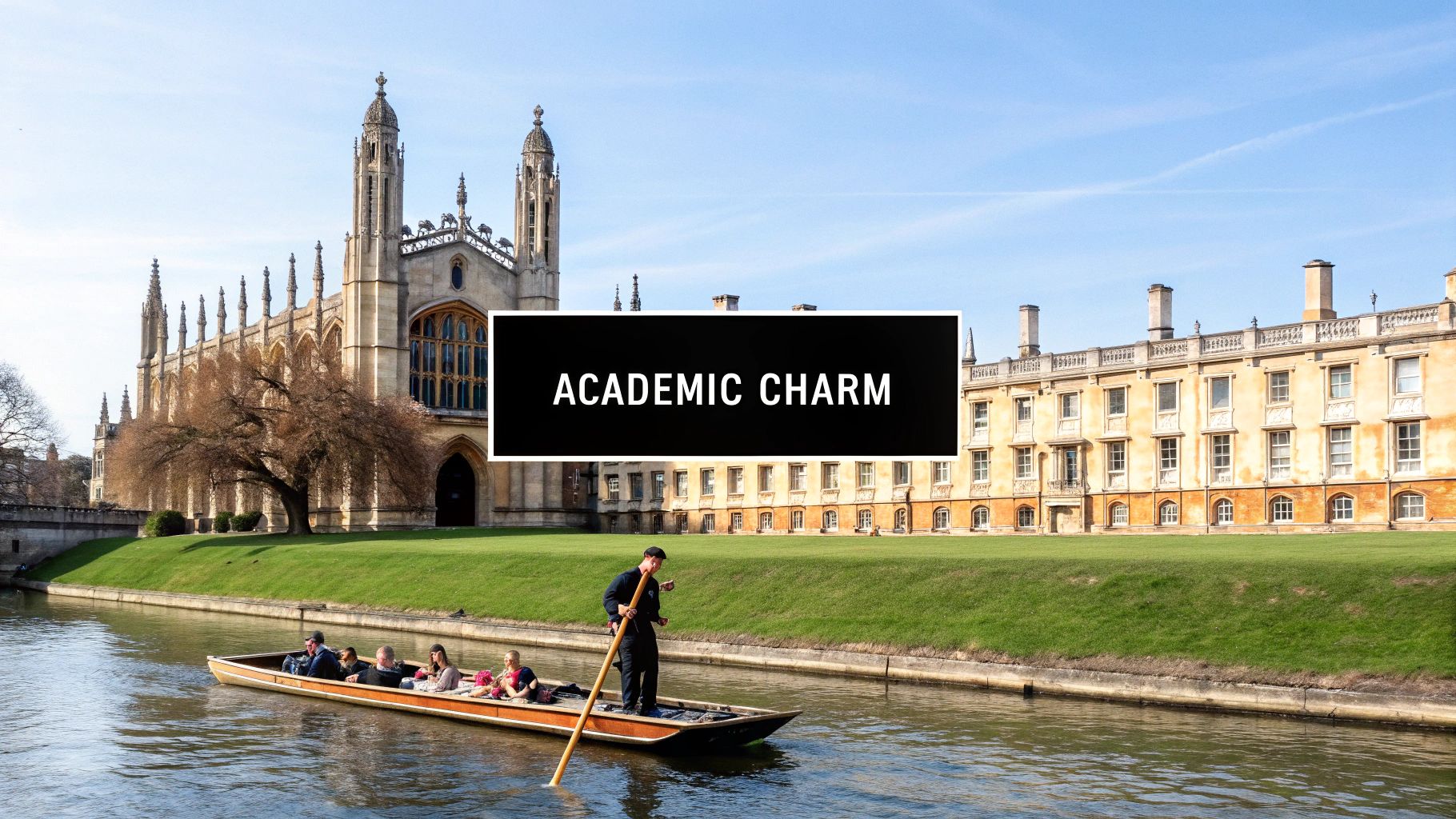 Punting on the River Cam in Cambridge