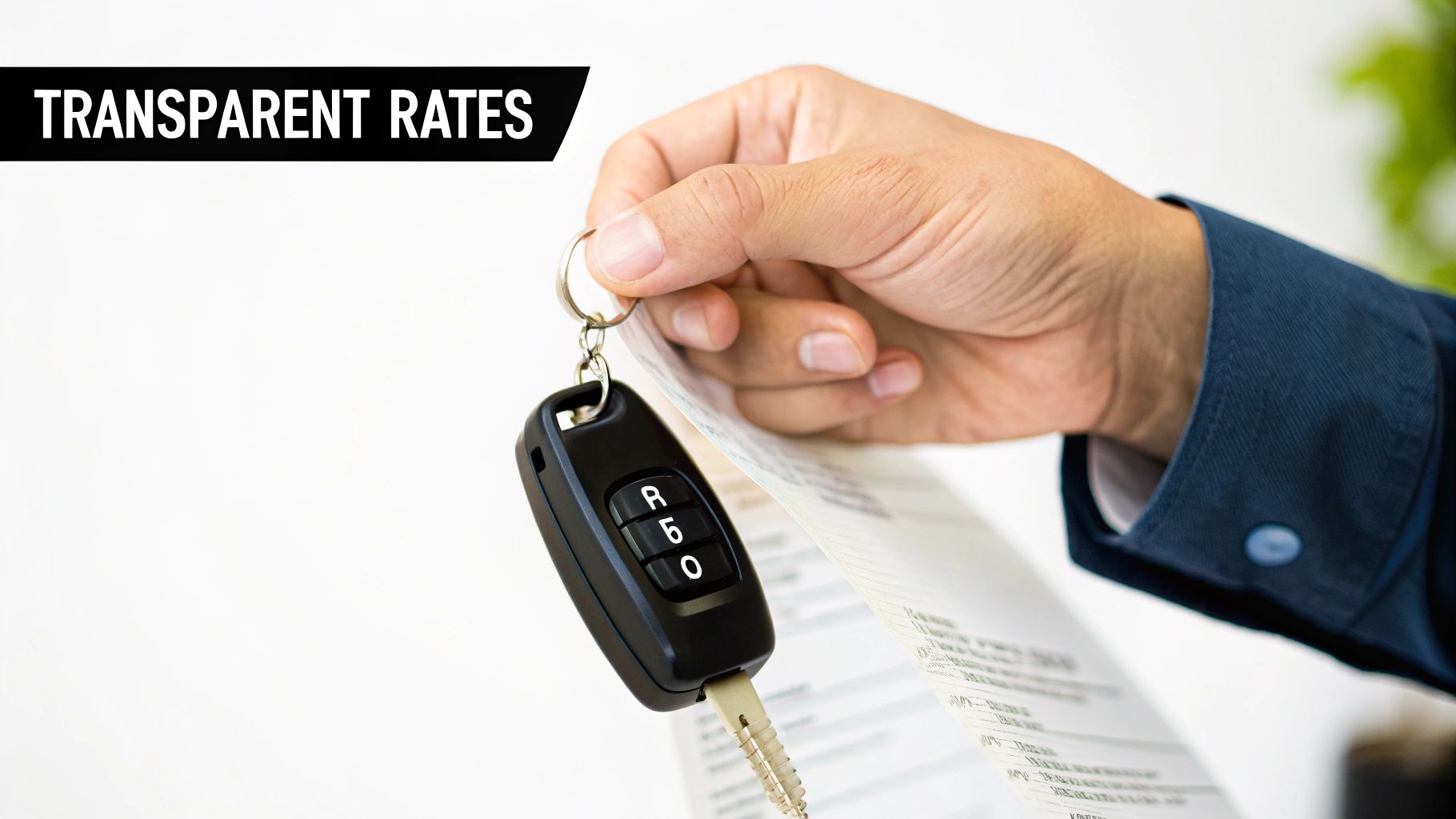 A person's hands on a laptop keyboard, booking a minibus online with a clean, modern interface visible on the screen