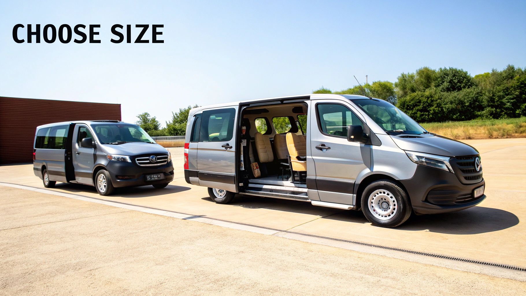 A group of friends happily getting out of a minibus in London