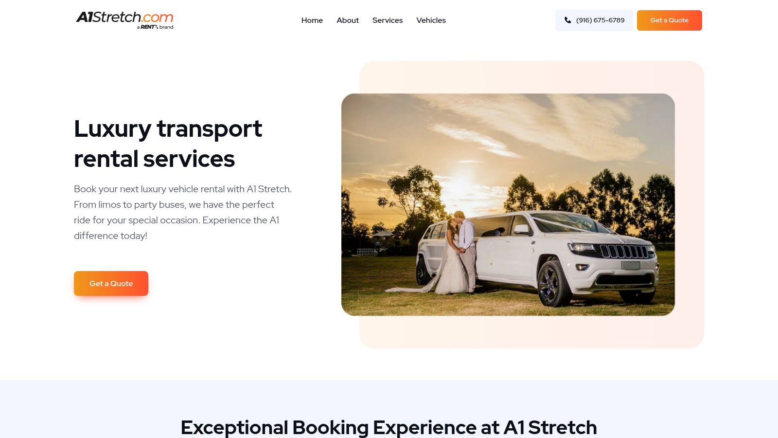A1 Stretch wedding transport fleet